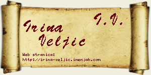 Irina Veljić vizit kartica